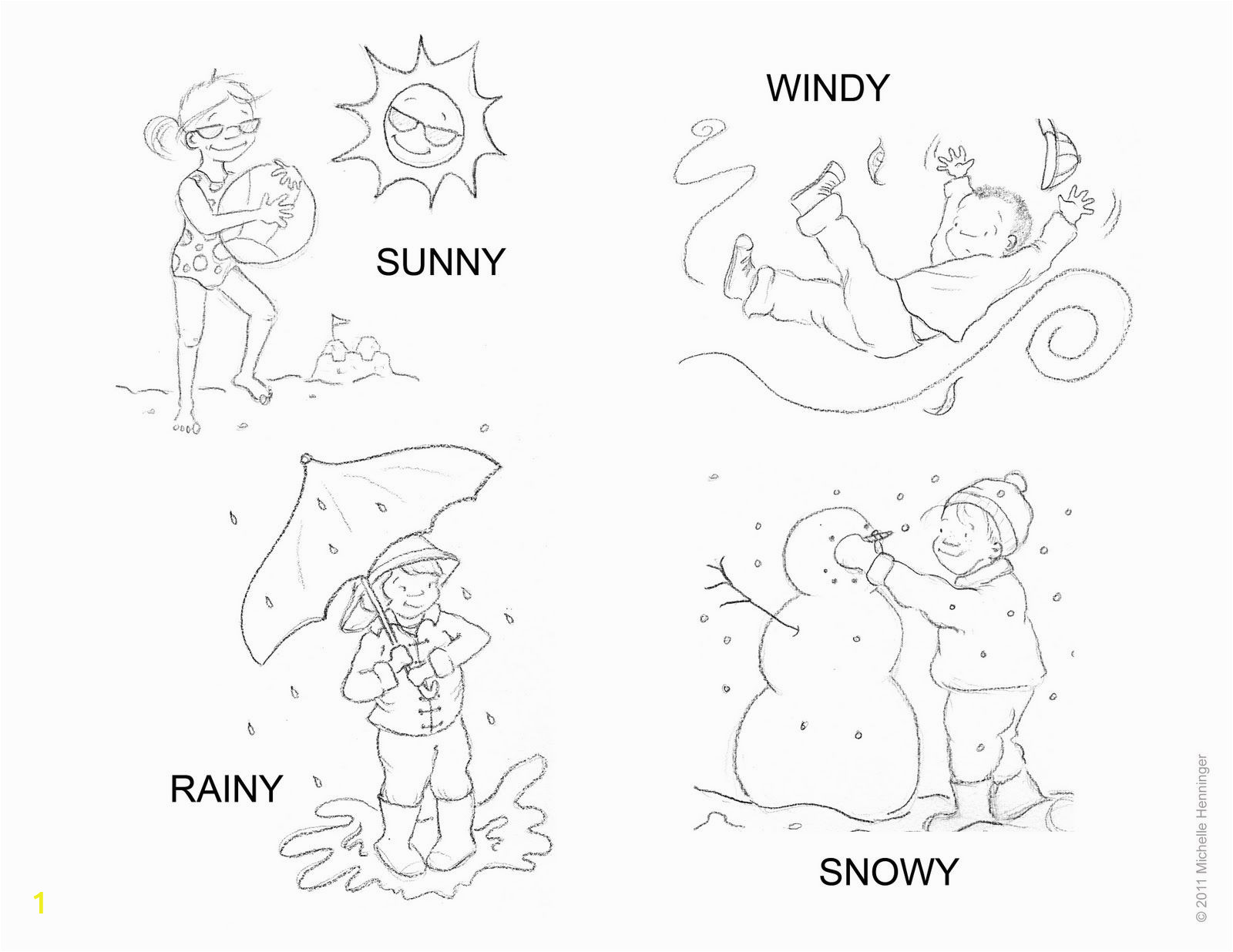 Coloring Pages for Weather Symbols Weather Coloring 19 1600×1236 with Images