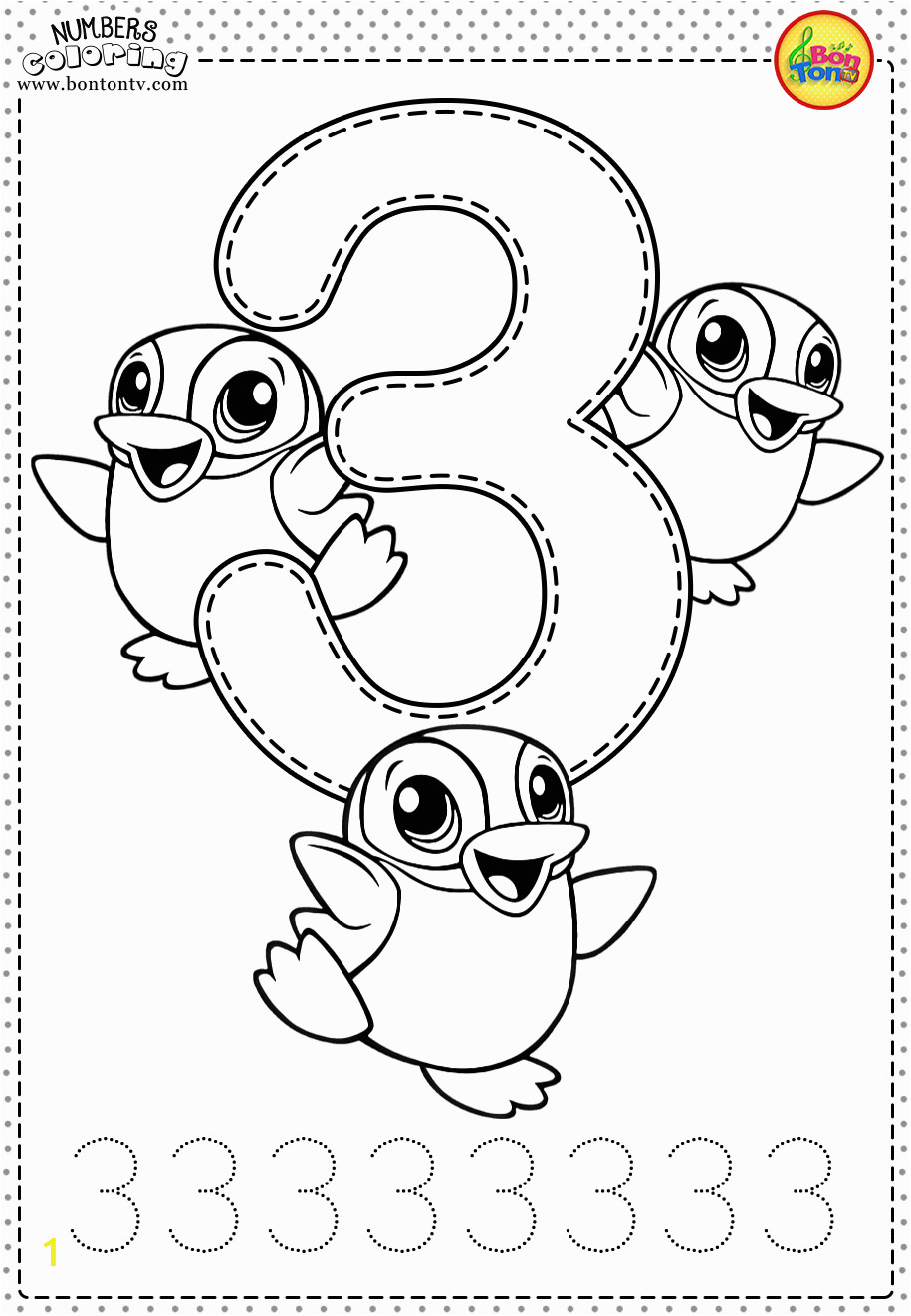 Coloring Pages for Young Learners Number 3 Preschool Printables Free Worksheets and