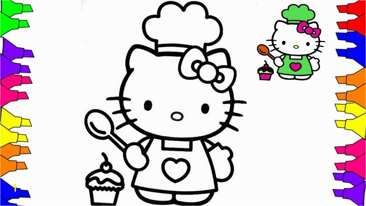 Coloring Pages Hello Kitty Youtube Hello Kitty Coloring Pages How to Draw Hello Kitty Cooking Funny Drawing Videos for Kids