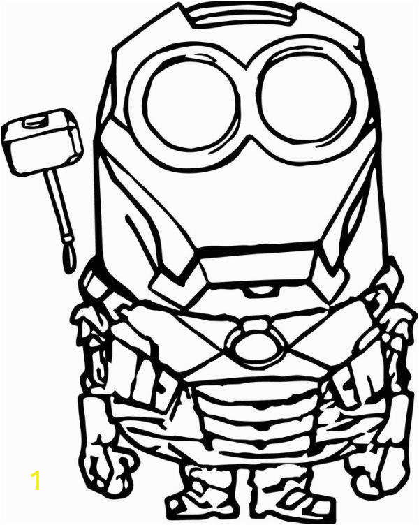 Coloring Pages Iron Man Printable Iron Man Minion with Images