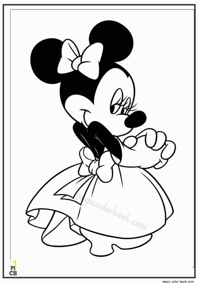 Coloring Pages Minnie Mouse Printable Idea by Magic Color Book On Mickey Mouse Coloring Pages Free