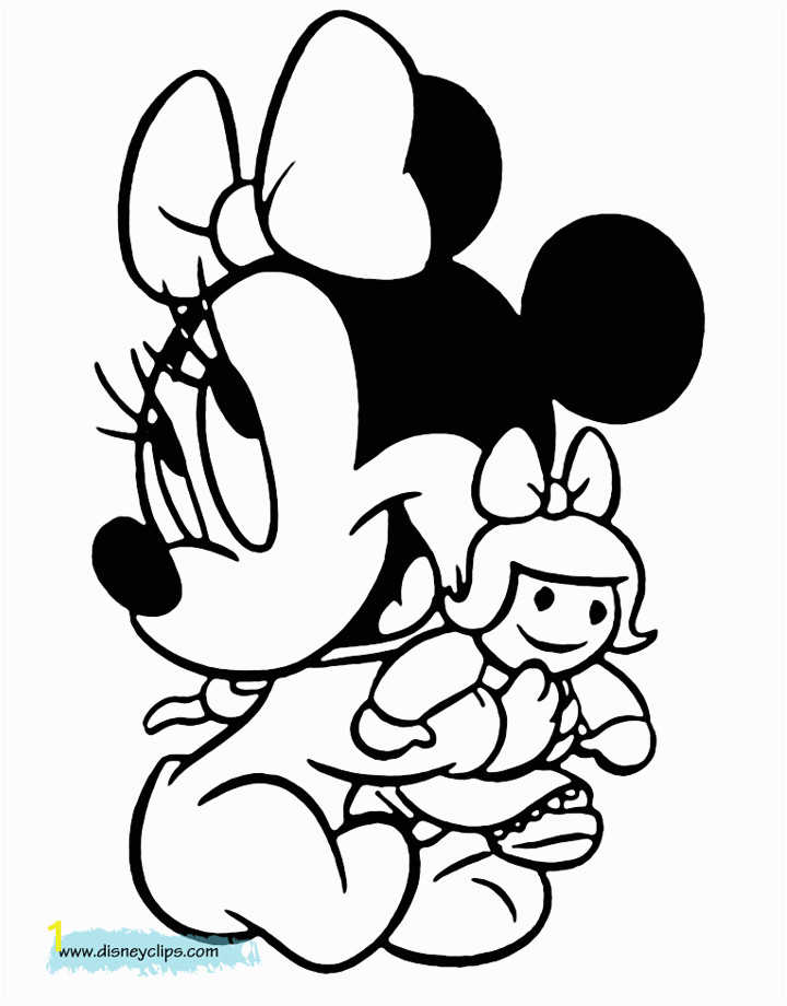 Coloring Pages Of Baby Disney Characters Baby Minnie Coloring Pages Murderthestout