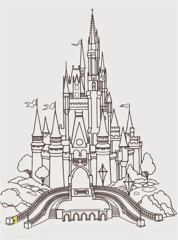 Coloring Pages Of Disney Castle Disney World Castle Coloring Pages Free
