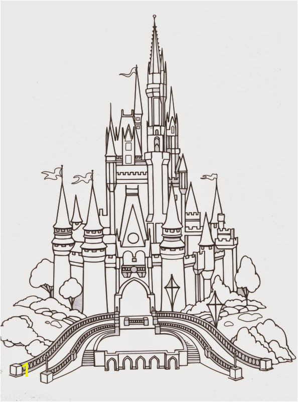 Coloring Pages Of Disney World Disney World Castle Coloring Pages Free