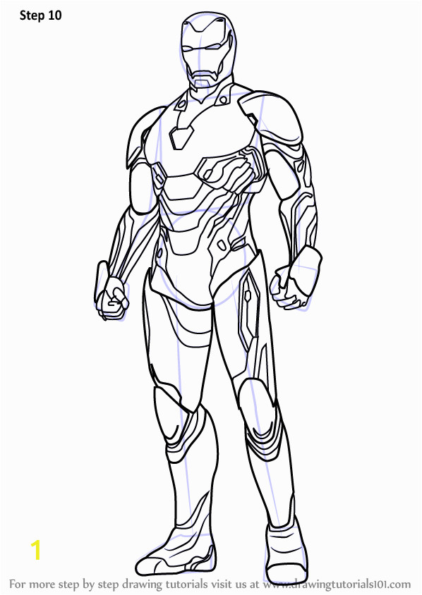 Coloring Pages Of Iron Man Step by Step How to Draw Iron Man From Avengers Infinity