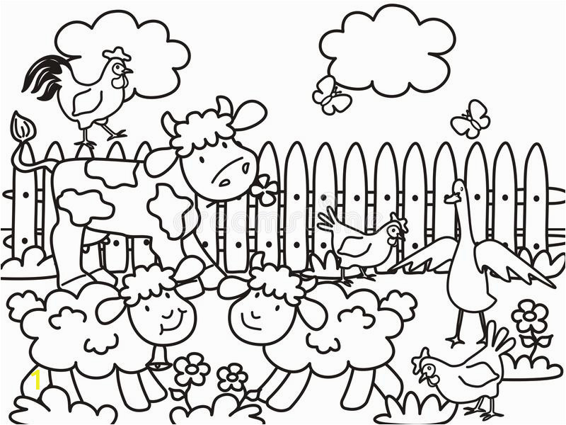 farm coloring books children life animals meadow