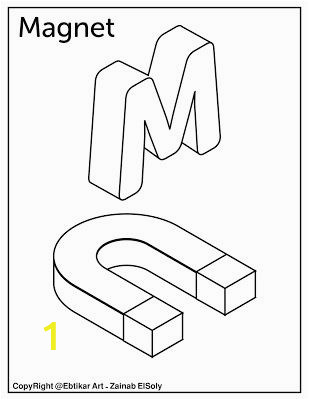Coloring Pages Printable Letter M M for Magnet In 2020
