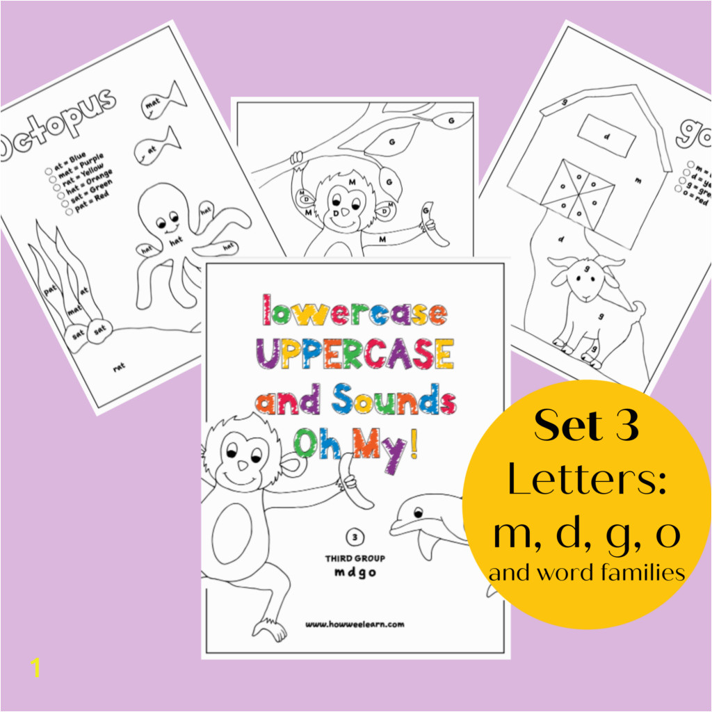 Coloring Pages Printable Letters Of the Alphabet Alphabet Coloring Pages Set 3 Letters M D G O How Wee