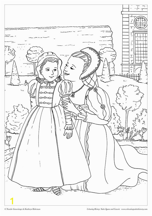 Coloring Pages Queen Elizabeth 1 Free Download Illustration Based On A Scene Between Queen