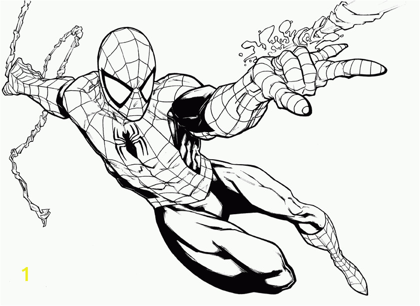 Coloring Pages Spiderman and Superman Drawing Spiderman Coloring Home