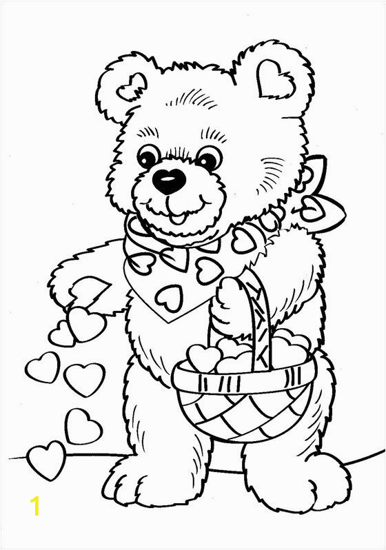 Coloring Pages Teddy Bear Printable Ours Avec Coeur Coloriage A Colorier