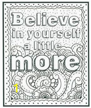 Coloring Pages with Quotes Printable Believe In Yourself with Images
