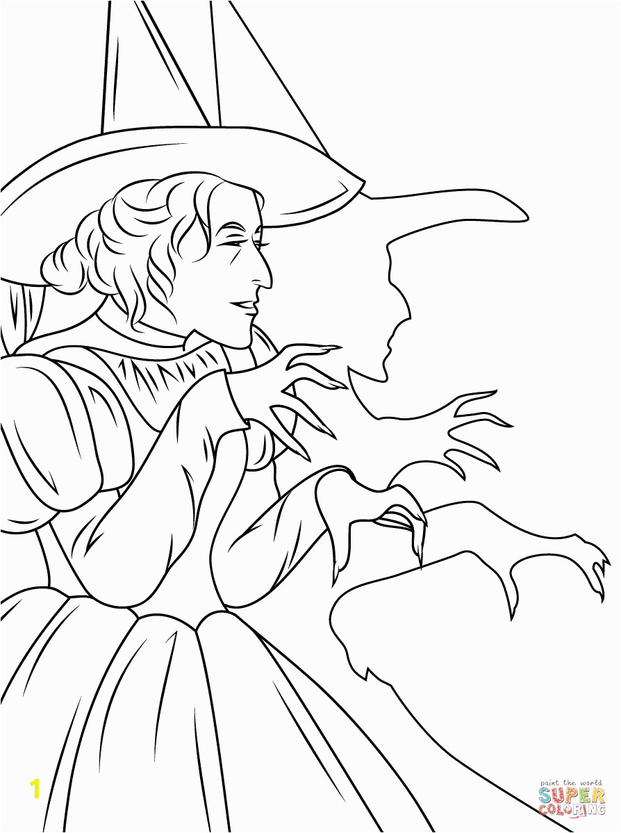 wizard of oz wicked witch coloring pages