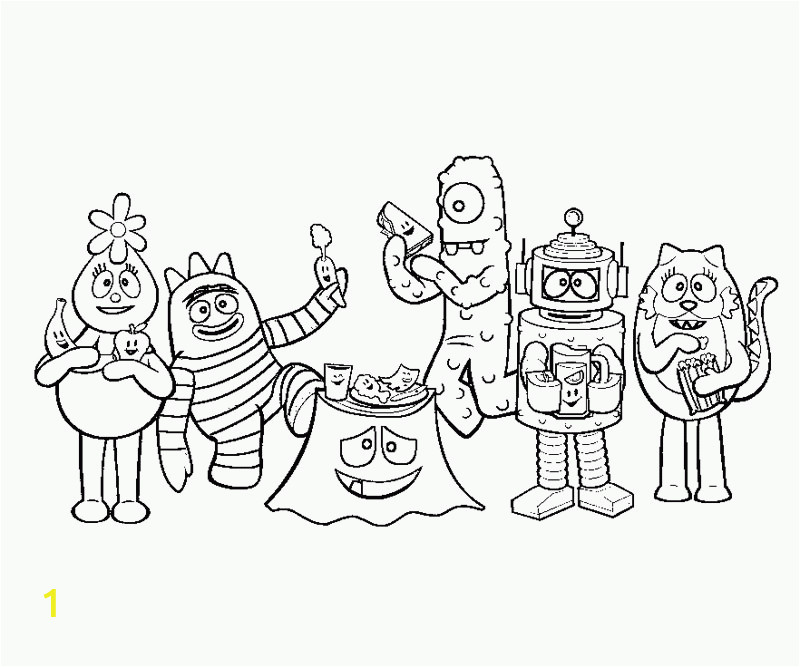 Coloring Pages Yo Gabba Gabba Yo Gabba Gabba Free Printables Coloring Home