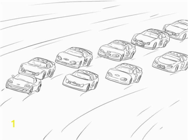 Colouring Pages Printable Race Car A Lot Nascar Cars Racing the Hot Track Coloring Page