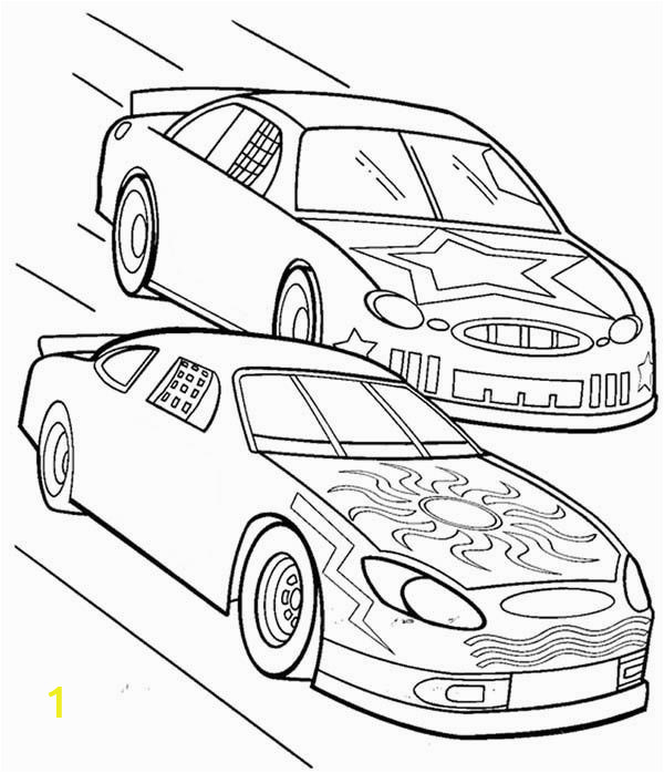 Colouring Pages Printable Race Car Two Cars In Car Race Coloring Page Free & Printable