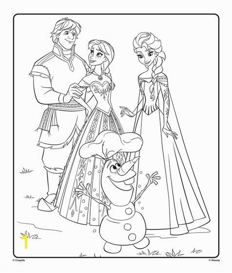 Crayola Coloring Pages Disney Princess Anna Elsa & Olaf Frozen 1 Free Coloring Pages