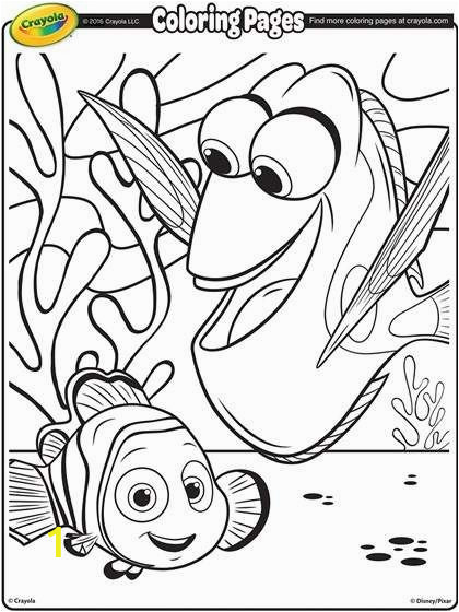 Crayola Coloring Pages Disney Princess Finding Dory Dory & Nemo Coloring Page