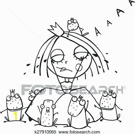 princess outline pictures princess crying and many prince frogs coloring page outline drawing disney princess outline pictures