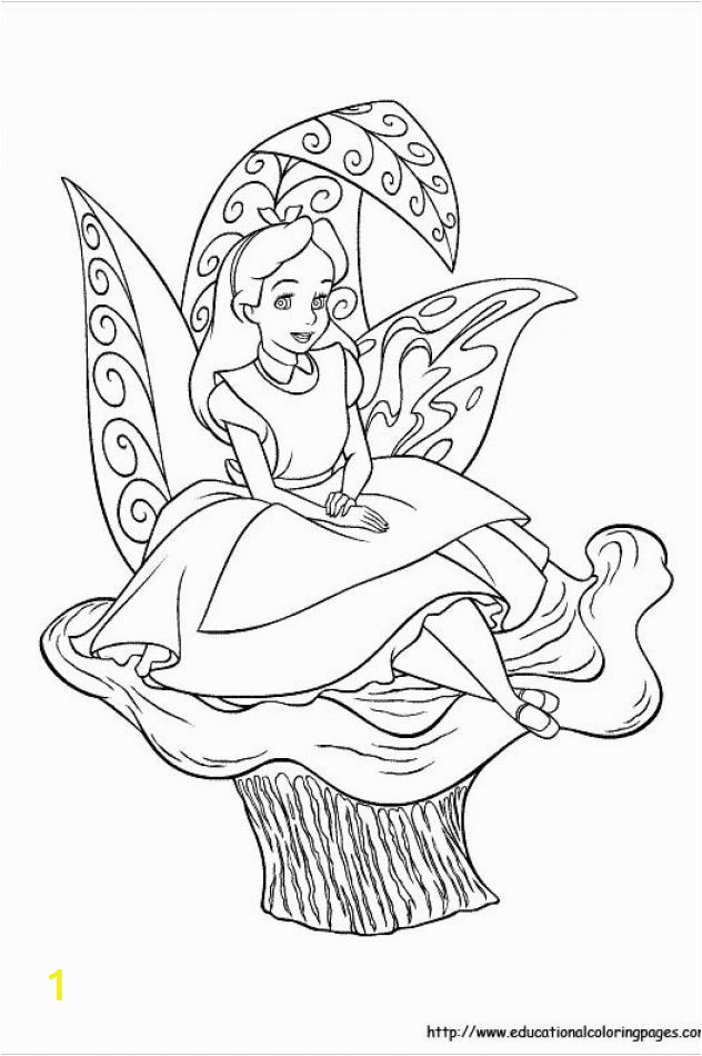 Disney Alice In Wonderland Coloring Pages Alice In Wonderland