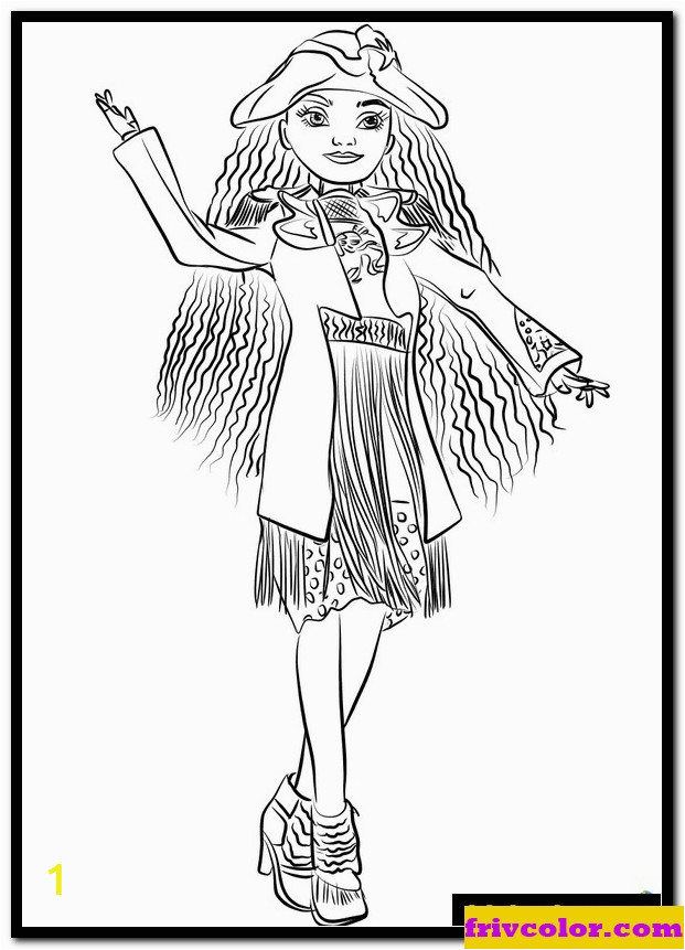 uma from descendants coloring page