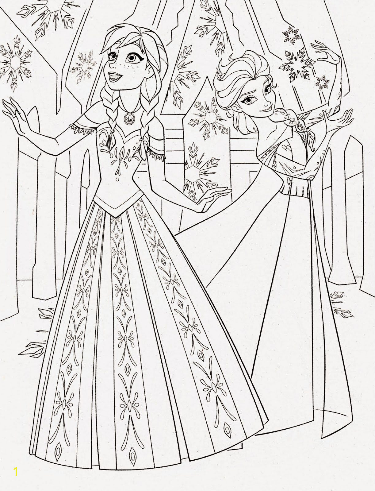 Disney Princess Elsa Coloring Pages Disney Princess Frozen Elsa and Anna Coloring Pages