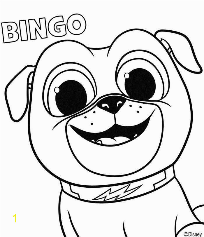 Disney Puppy Dog Pals Coloring Pages Puppy Dog Pals Coloring Page Bingo Di 2020