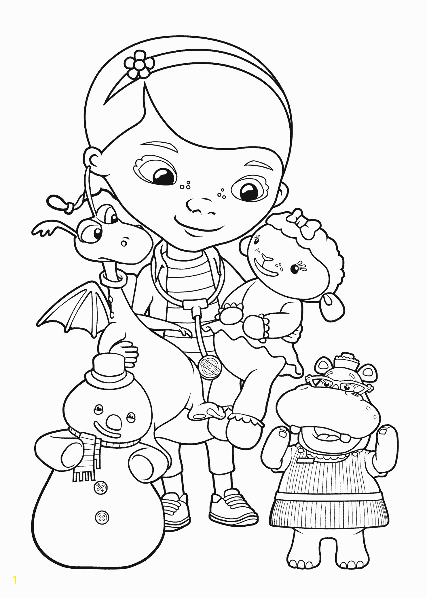 Doc Mcstuffins Coloring Pages Disney Junior Doc Mcstuffins Friends Coloring Pages for Kids Printable