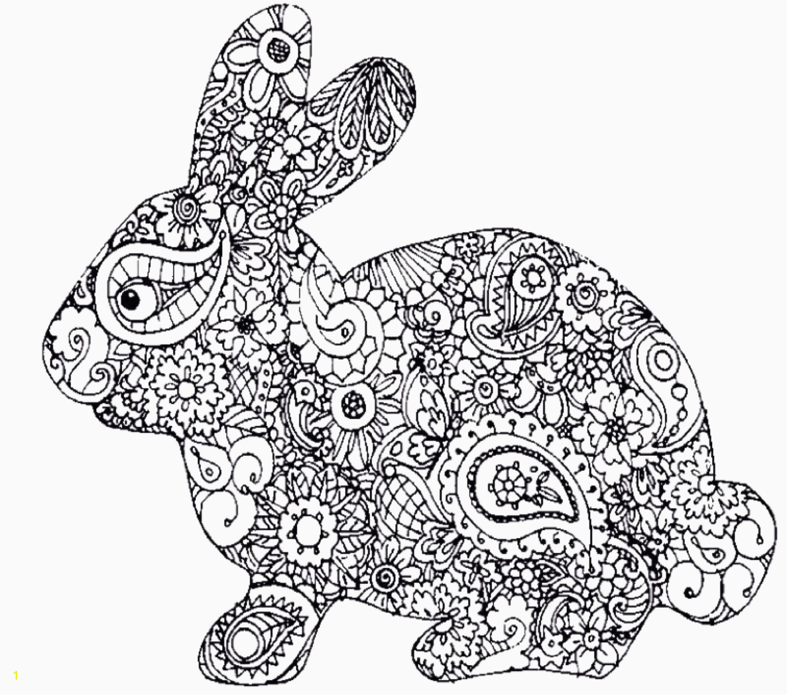 Easter Bunny Coloring Pages Printable Free Animal Adult Coloring Pages In 2020