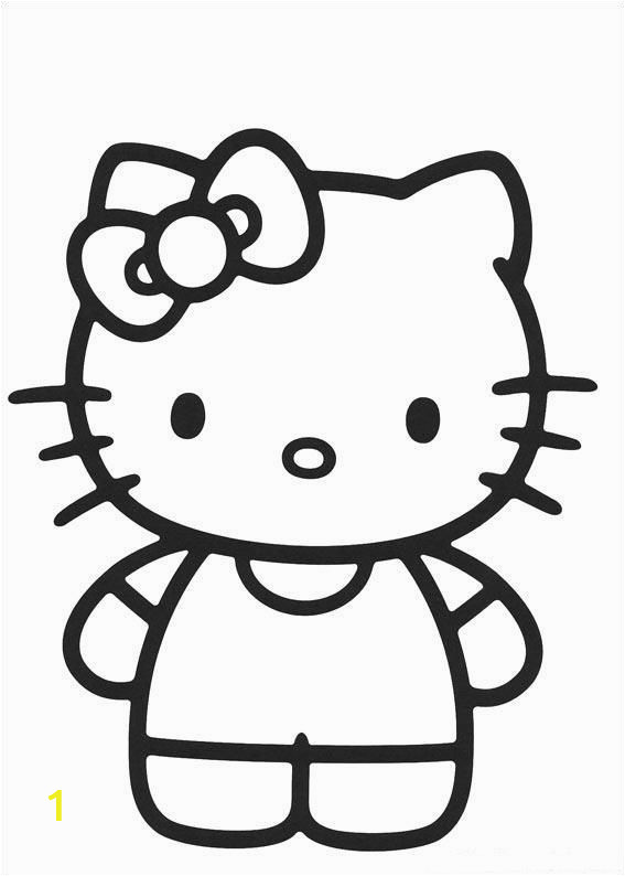 Easy Coloring Pages Of Hello Kitty Hello Kitty Coloring Pages 1 Coloring Kids