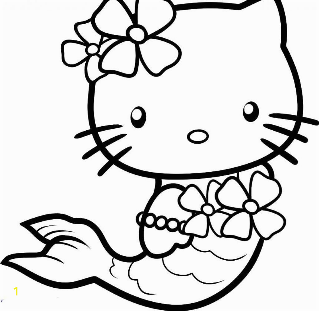Easy Coloring Pages Of Hello Kitty Hello Kitty Coloring Pages Mermaid with Images