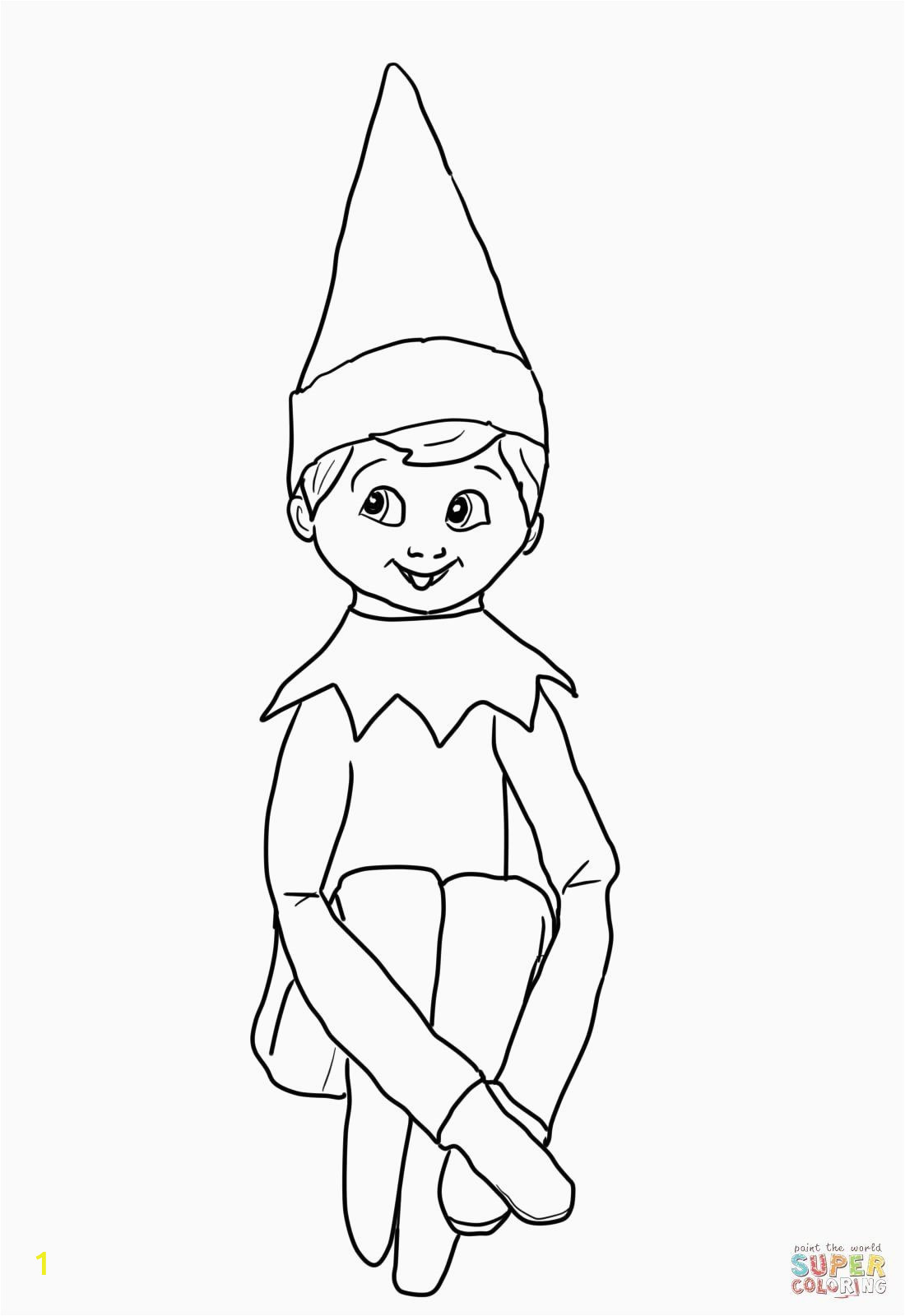 Elf On the Shelf Coloring Pages Pin On Best Coloring Page Kids