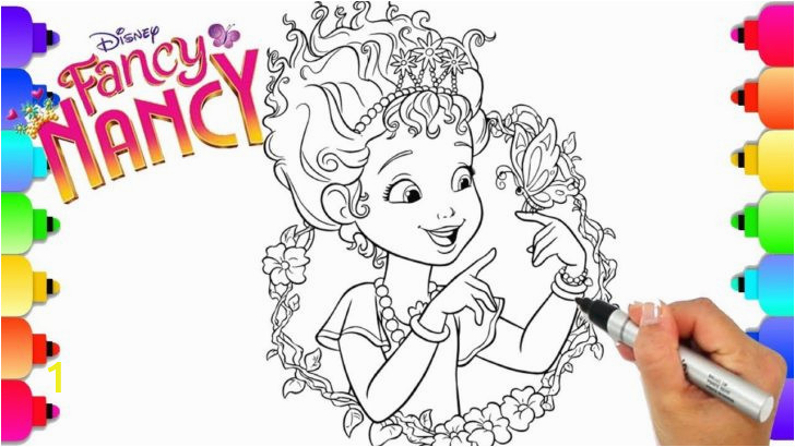 learn how to draw fancy nancy from disneys hit show coloring book maxresdefault for kids games 728x410