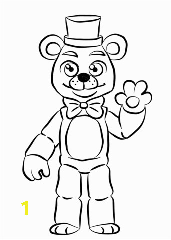 golden freddy coloring page