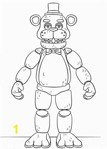 fnaf toy golden freddy coloring page