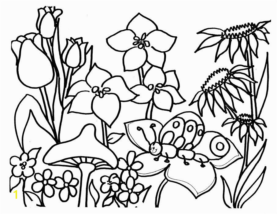 Flower Garden Coloring Pages Printable Flower Garden Coloring Pages for Kids
