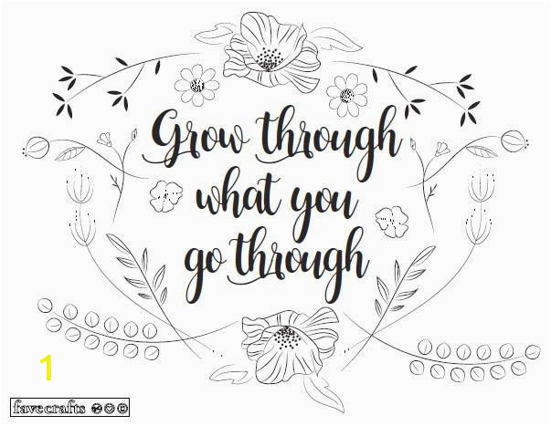Free Printable Coloring Pages for Adults Inspirational Quotes Grow Like Flowers Adult Coloring Page