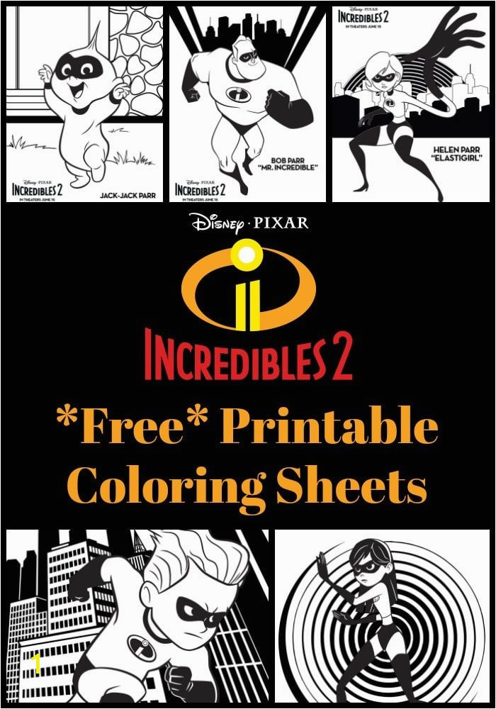 Free Printable Incredibles Coloring Pages Free Printable Incredibles 2 Crafts Activity Sheets and