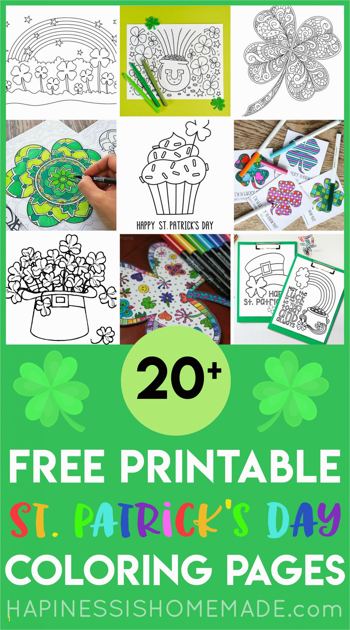 Free Printable St Patrick S Day Coloring Pages Free St Patrick S Day Coloring Pages Happiness is Homemade