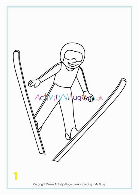 ski jumping colouring page 460 0