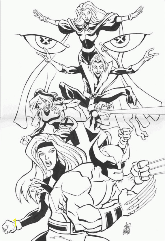 animated coloring pages x men image 0012