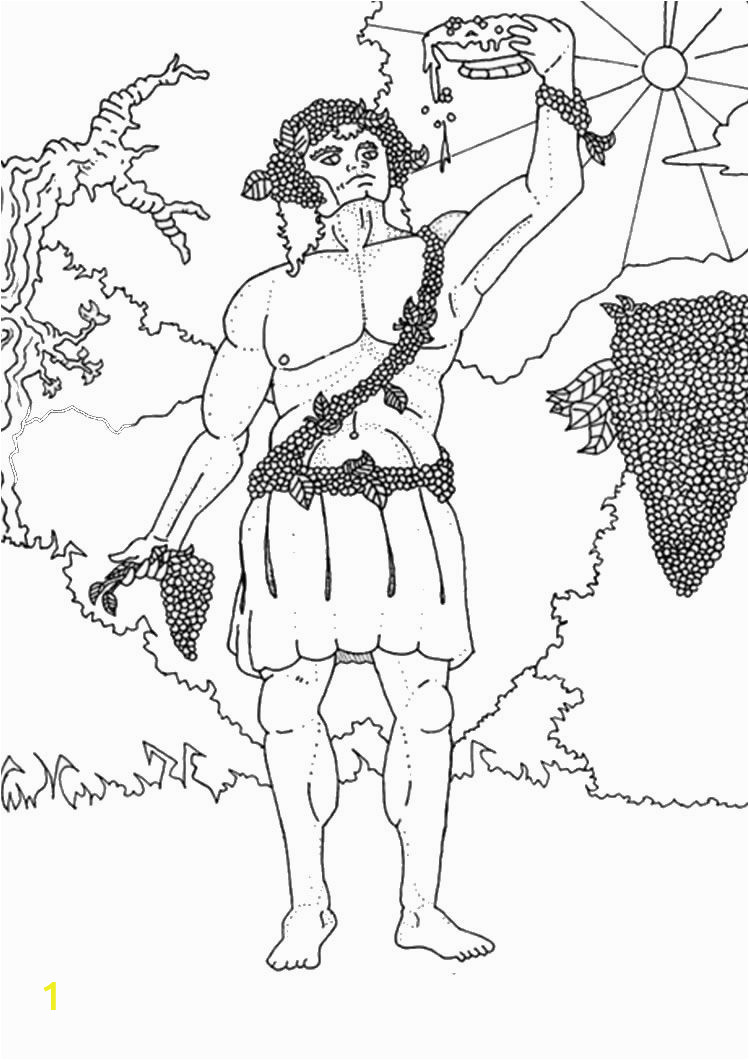 Greek Gods Coloring Pages Printable Greek Gods Coloring Pages God Dionysus with Images