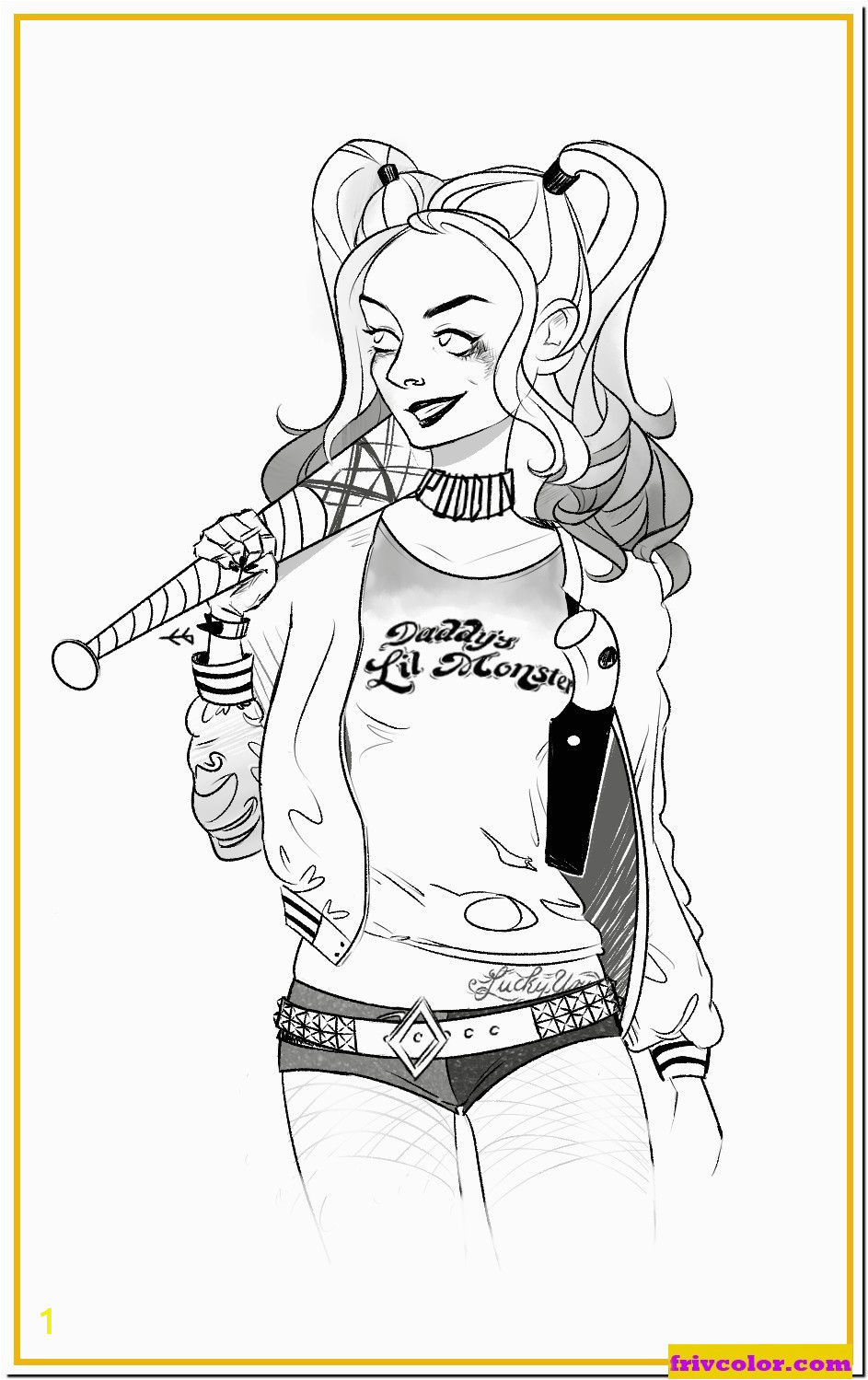 Harley Quinn Coloring Pages Printable Druzyna Samobojcow Harley Quinn Darmowe Kolorowanki Do