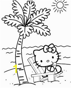 Hello Kitty at the Beach Coloring Pages 51 Best Hello Kitty Coloring Printables Images