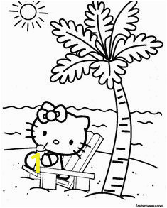 Hello Kitty at the Beach Coloring Pages 79 Best Pages to Color with Daughter Images