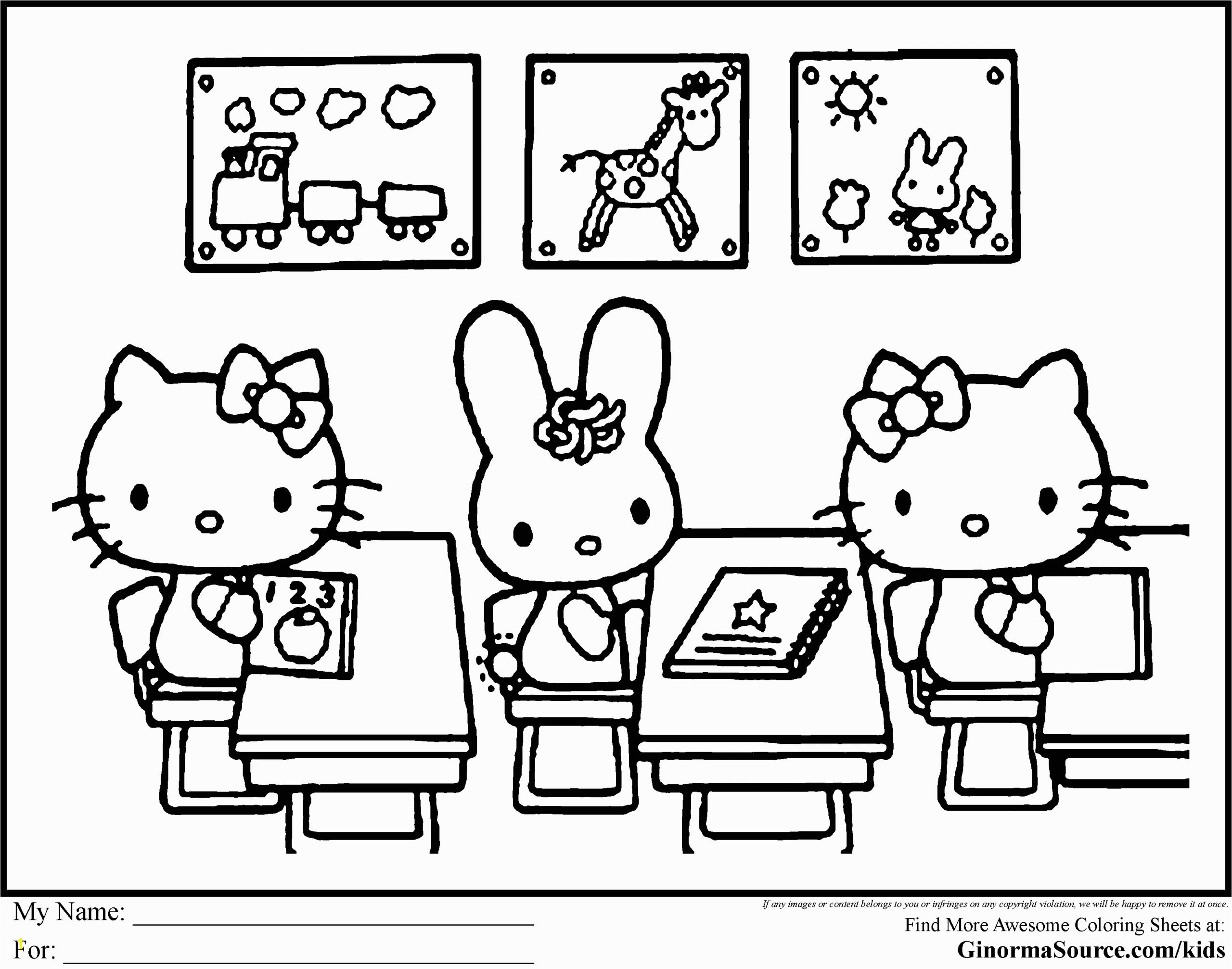 hello kitty coloring pages images 4