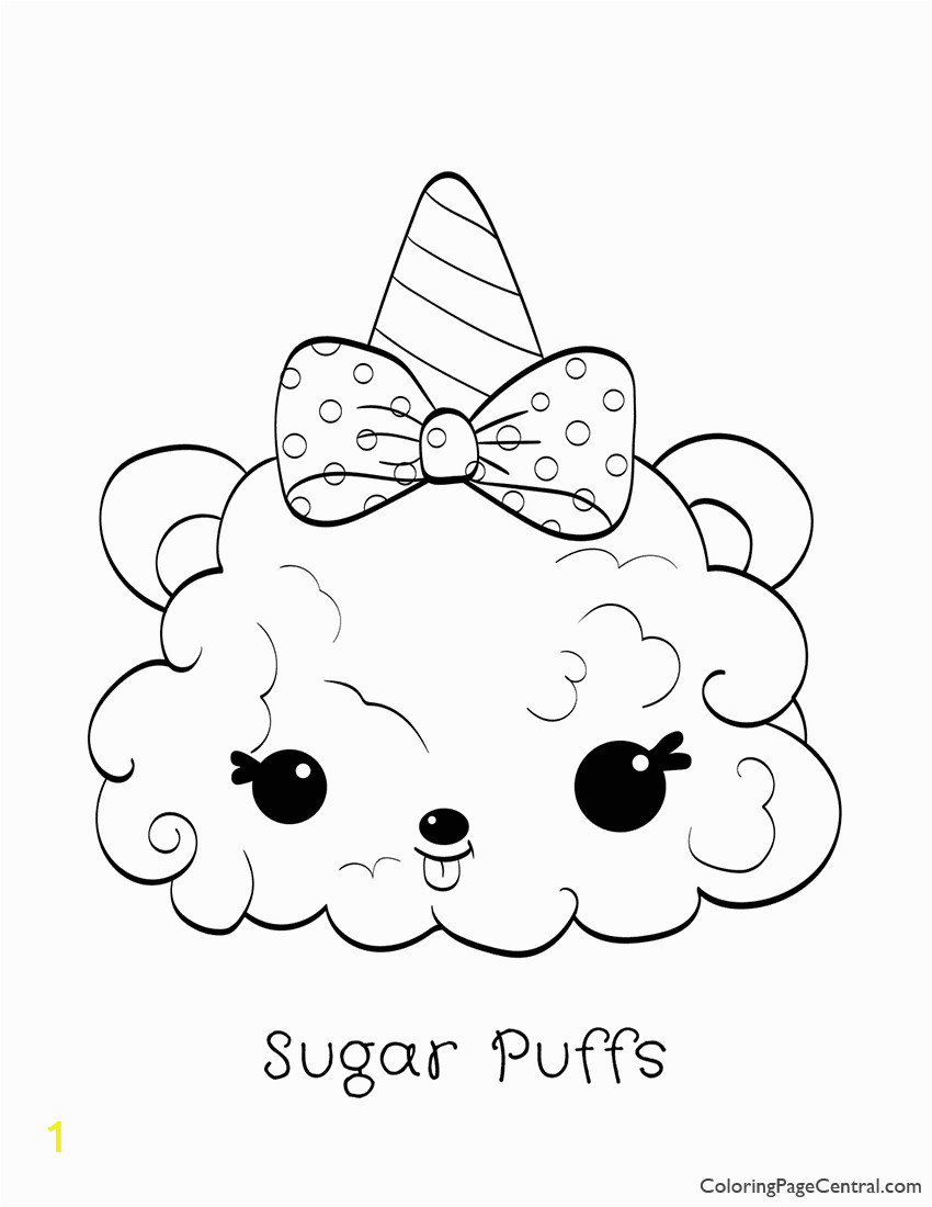 Hello Kitty Basketball Coloring Pages Num Noms Sugar Puffs Coloring Page