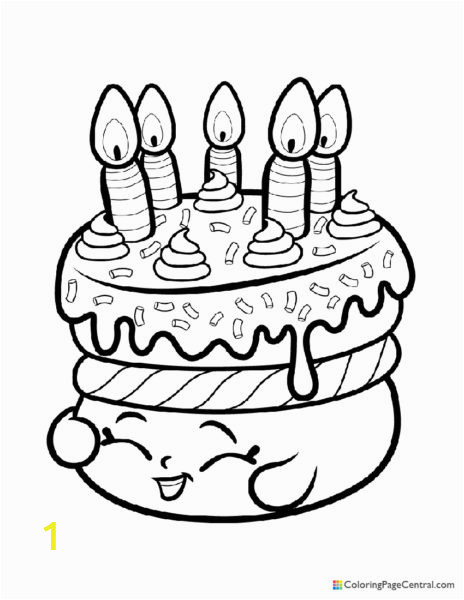 Shopkin Cake Wishes Coloring Page 464x600