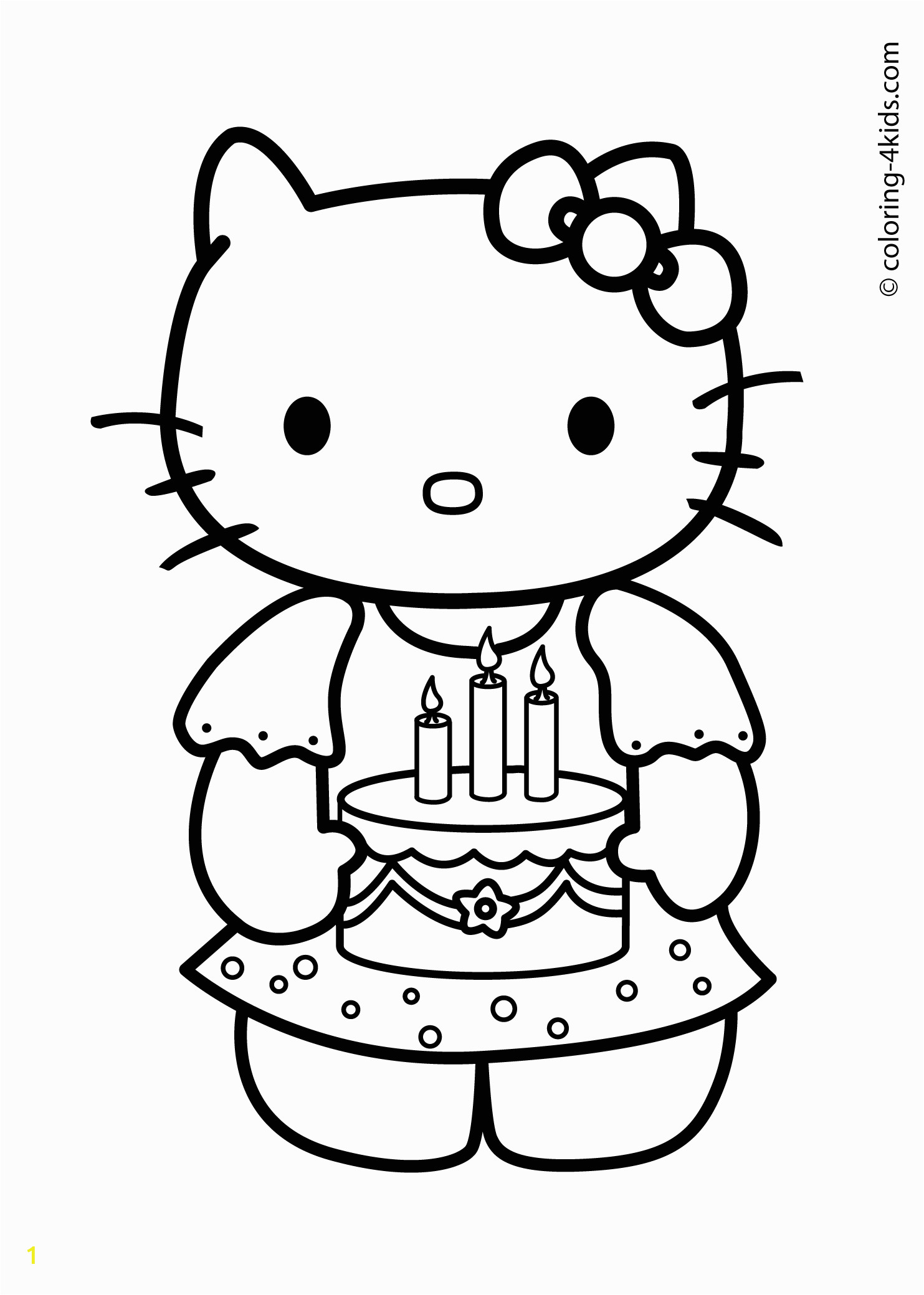Hello Kitty Coloring Pages Dress Free Hello Kitty Coloring Pages Happy Birthday Download