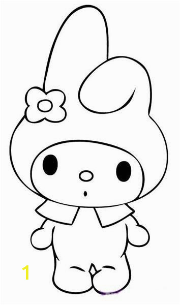 Hello Kitty Coloring Pages Free to Print My Melody with Images